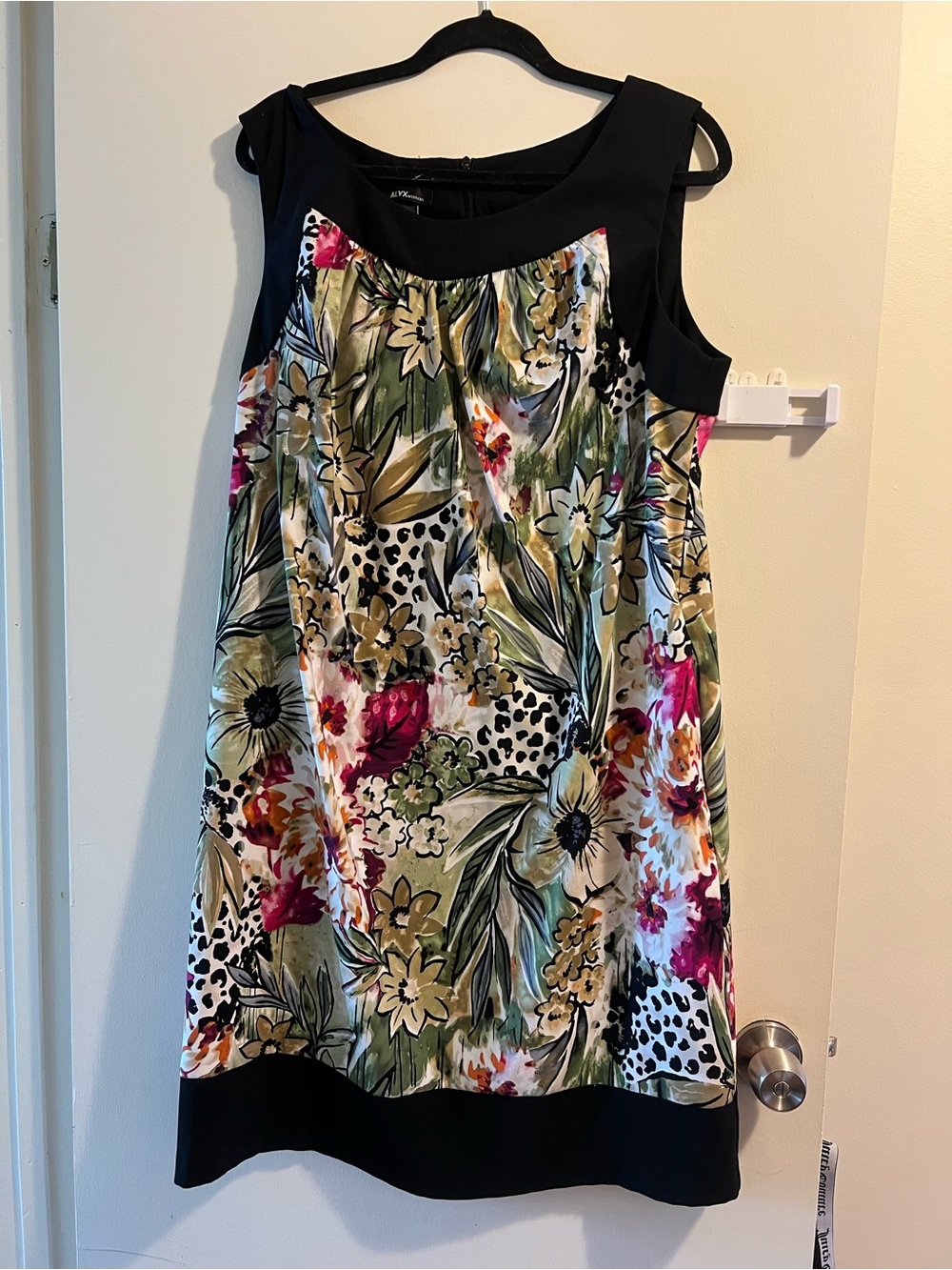 Alyx Black-Trim Floral Print Shift Dress
